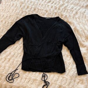 PrettyLittleThing Black Wrap Cardigan
